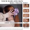 100% Pure Mulberry Silk Scrunchies  Handmade in USA  19 Momme 6A Grade Silk Hair Tie for Women & Girls  Gentle Elastic Ponytail Holder  No-Crease, Prevents Breakage & Frizz  Jumbo (Lavender) view 2