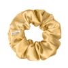 100% Pure Mulberry Silk Scrunchies  Handmade in USA  19 Momme 6A Grade Silk Hair Tie for Women & Girls  Gentle Elastic Ponytail Holder  No-Crease, Prevents Breakage & Frizz  Skinny (Gold) view 1
