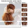 100% Pure Mulberry Silk Scrunchies  Handmade in USA  19 Momme 6A Grade Silk Hair Tie for Women & Girls  Gentle Elastic Ponytail Holder  No-Crease, Prevents Breakage & Frizz  Skinny (Gold) view 2