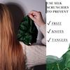 100% Pure Mulberry Silk Scrunchies  Handmade in USA  19 Momme 6A Grade Silk Hair Tie for Women & Girls  Gentle Elastic Ponytail Holder  No-Crease, Prevents Breakage & Frizz  Jumbo (Hunter Green) view 4