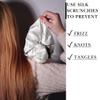100% Pure Mulberry Silk Scrunchies  Handmade in USA  19 Momme 6A Grade Silk Hair Tie for Women & Girls  Gentle Elastic Ponytail Holder  No-Crease, Prevents Breakage & Frizz  Jumbo (Off White) view 4