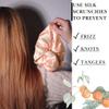 100% Pure Mulberry Silk Scrunchies  Handmade in USA  19 Momme 6A Grade Silk Hair Tie for Women & Girls  Gentle Elastic Ponytail Holder  No-Crease, Prevents Breakage & Frizz  Jumbo (Peach) view 4