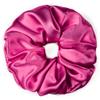 100% Pure Mulberry Silk Scrunchies  Handmade in USA  19 Momme 6A Grade Silk Hair Tie for Women & Girls  Gentle Elastic Ponytail Holder  No-Crease, Prevents Breakage & Frizz  Jumbo (Raspberry) view 1