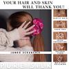 100% Pure Mulberry Silk Scrunchies  Handmade in USA  19 Momme 6A Grade Silk Hair Tie for Women & Girls  Gentle Elastic Ponytail Holder  No-Crease, Prevents Breakage & Frizz  Jumbo (Raspberry) view 2