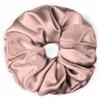 100% Pure Mulberry Silk Scrunchies  Handmade in USA  19 Momme 6A Grade Silk Hair Tie for Women & Girls  Gentle Elastic Ponytail Holder  No-Crease, Prevents Breakage & Frizz  Jumbo (Pale Mauve) view 1