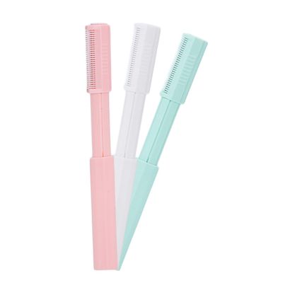 FOMIYES 3pcs Women Eyebrow Trimmer Safety Razor Precision Blades Comb for Daily Makeup