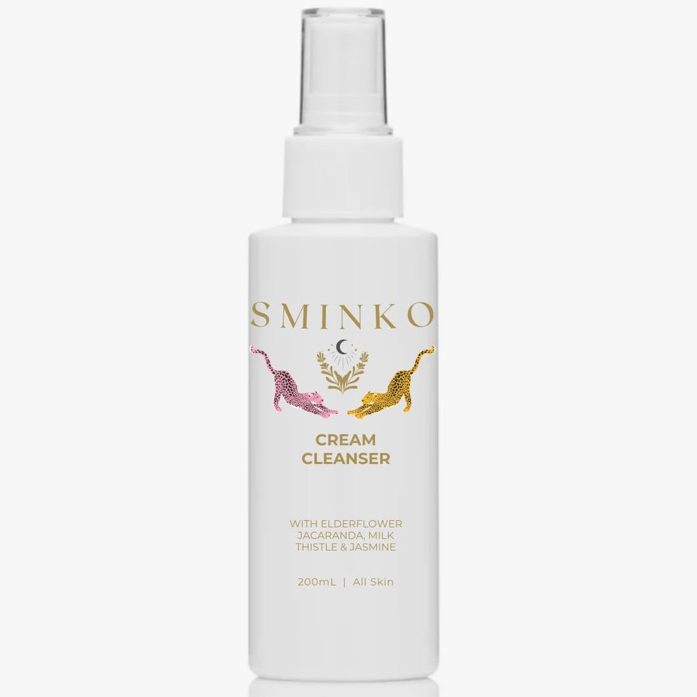 Sminko Nourishing Cream Cleanser - Hydrating 200ml, Coconut & Apricot for All Skin Types, Organic, Palm Oil Free, Paraben & Sulfate Free, Face Cleanser, Skin Cleanser