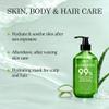 Aloderma 99% Organic Pure Aloe Vera Gel Made within 12 Hours of Harvest, 17.6oz Value Pump, Lightweight Non-Sticky Aloe Vera Gel for Sunburn Relief, Natural, Soothing Aloe Vera for Face & Hair, 6-Pack view 3
