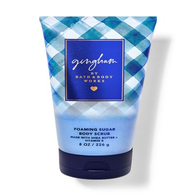 Bath & Body, Gingham Foaming Sugar Body Scrub 8 Ounce (Pack of 2, Gingham)