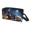 GaxfjRu Winter Christmas Snow Night Railway Train print Travel Cosmetic Bag Organizer Large Makeup Bag Women for Cosmetics Toiletries Accessories view 2