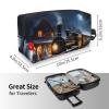 GaxfjRu Winter Christmas Snow Night Railway Train print Travel Cosmetic Bag Organizer Large Makeup Bag Women for Cosmetics Toiletries Accessories view 4