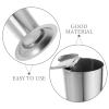 MUCKLILY 4pcs Stainless Steel Tweezers Holder Jar Container for Salon Barber Tools Compact Elegant Design for Organized Storage of Tweezers and Gauze view 3