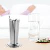 MUCKLILY 4pcs Stainless Steel Tweezers Holder Jar Container for Salon Barber Tools Compact Elegant Design for Organized Storage of Tweezers and Gauze view 4