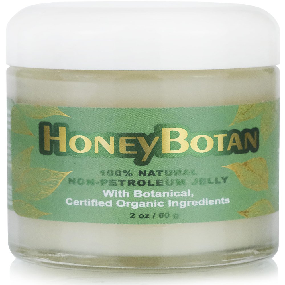 Beesaluxe HoneyBotan - 100% Natural Unpetroleum Skin Balm with Organic Ingredients - Petroleum Jelly Alternative for Lips, Hands, Baby Care, Makeup Remover, and More (2 Ounce)