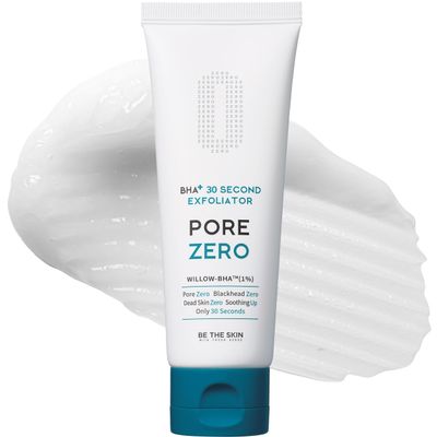 BE THE SKIN BHA+ 30-Second Exfoliator - Gommage Peeling Gel Willow Bark BHA + AHA Melts & Sweeps Dead Skin, Helps Clear Pores & Blackheads, No Harsh Beads for Oily Blemish-Prone Skin | 3.38 fl oz
