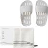 DEARCUS Korean Exfoliating Washcloth Towel 2Pcs + Shower Slipper, Nuvola White (9-12) Bundle view 1