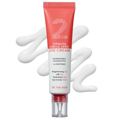 BE THE SKIN Vitavita Circle Zero Eye Cream - Radiance Dark Circle Under Eye Cream with Vitamin B, C, Niacinamide, 11 Peptides - Anti Aging, Wrinkle Reducer, 1.01oz.