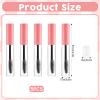 5 Pack 10ml Empty Mascara Tube with Brush Wand Mascara Tubes Empty for Castor Oil Refillable Eyelash Cream Container Premium Eyelash Cream Container Bottle with Leak Stoppers (pink) view 2
