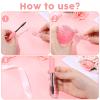 5 Pack 10ml Empty Mascara Tube with Brush Wand Mascara Tubes Empty for Castor Oil Refillable Eyelash Cream Container Premium Eyelash Cream Container Bottle with Leak Stoppers (pink) view 4