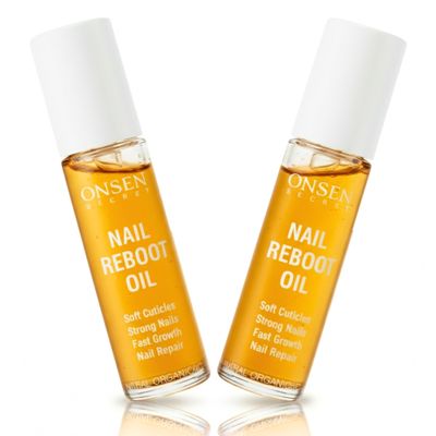 Onsen Secret Nail & Cuticle Repair Oil (2x10ml) - Dry Oil Formula - Japanese Tsubaki, Tea Tree & Jojoba - Strengthens Nails, Repairs Cuticles, Hydrates Skin & Hair - Natural & Vegan