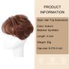PORSMEER Hair Toppers for Women - Synthetic Hair - Pixie Cut Toppers - Short Hair Pieces with Bangs - Aburn view 4
