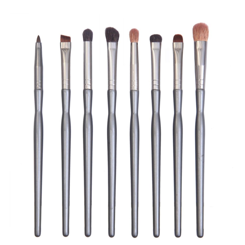 10 Eyeshadow Brushes Set Soft Hair Eye Detail Brush Smudge Brush Portable Makeup Brush for Beginners (8 brush set)
