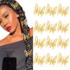 12 Pcs Moving Gold Butterfly Hair Clips, Metal Butterfly Hairpins, Suitable For Girls And Women (Gold,Silver) view 2