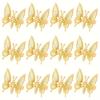 12 Pcs Moving Gold Butterfly Hair Clips, Metal Butterfly Hairpins, Suitable For Girls And Women (Gold,Silver) view 3