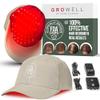 GroWell Red Light Therapy Hair Growth Cap  FDA Cleared Laser Treatment for Hair Regrowth and Reduced Shedding  LED & Laser Red Light Therapy Clinically Proven in Double-Blind Studies -Beige view 1