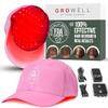 GroWell Red Light Therapy Hair Growth Cap  FDA Cleared Laser Treatment for Hair Regrowth and Reduced Shedding  LED & Laser Red Light Therapy Clinically Proven in Double-Blind Studies - Pink view 1