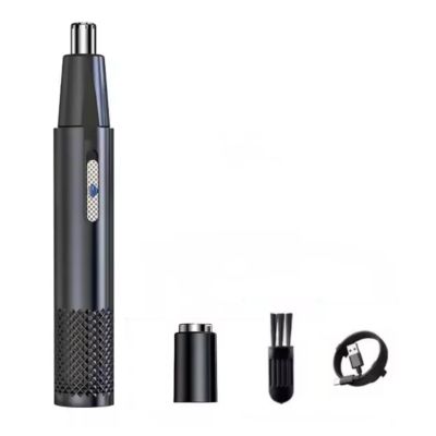 2-in-1 Electric Nose Hair Trimmer & Shaver for Men & Women, Waterproof USB Rechargeable, Precision Grooming for Nose, Ear, Beard, Face, 6000 RPM Motor, Portable, Easy to Clean (Black)