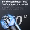 2-in-1 Electric Nose Hair Trimmer & Shaver for Men & Women, Waterproof USB Rechargeable, Precision Grooming for Nose, Ear, Beard, Face, 6000 RPM Motor, Portable, Easy to Clean (Black) view 4