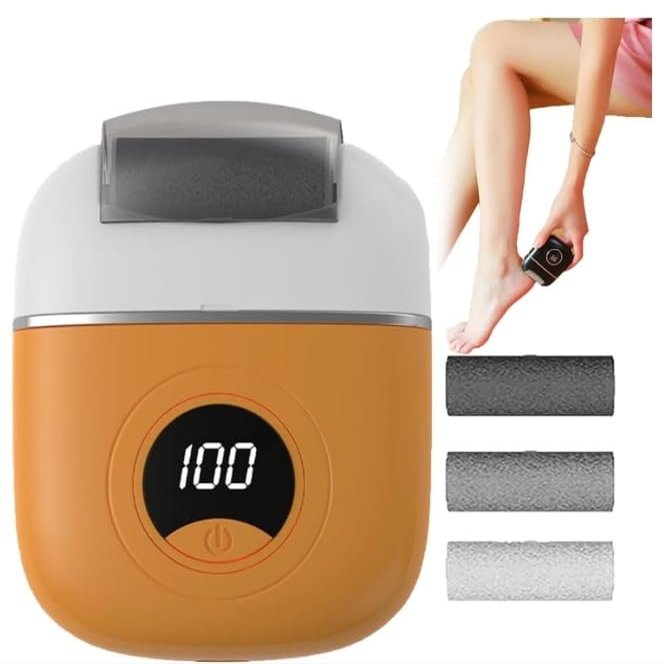 2025 New Electric Callus Remover for FeetElectric Foot Polisher,Callus Remover Foot File,USB Rechargeable Foot Repair and Grinding Device,Heel Polisher File for Men Women Dry Callus Dead Skin(Yellow)