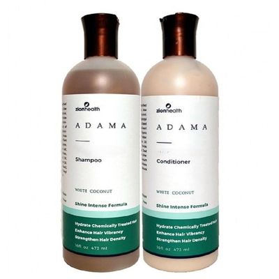 Adama Minerals Shampoo and Conditioner Set 16 oz White Coconut