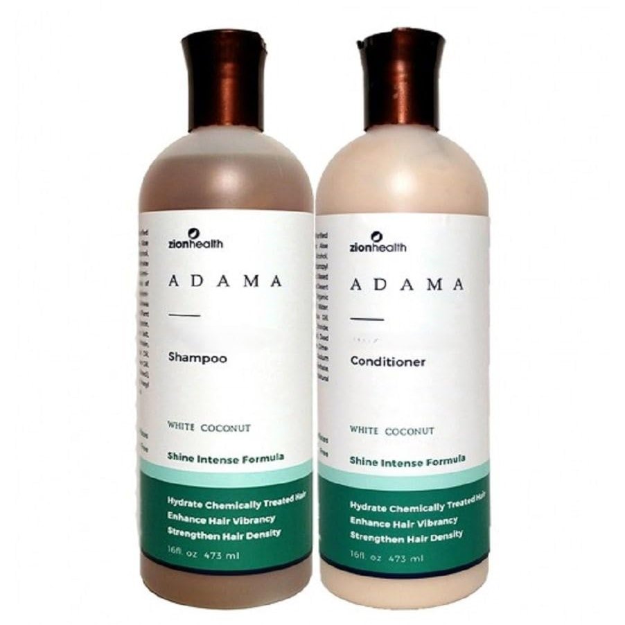 Adama Minerals Shampoo and Conditioner Set 16 oz White Coconut