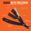 SIZZO Professional Straight Shaving Razor for Men (Black Gold) view 2
