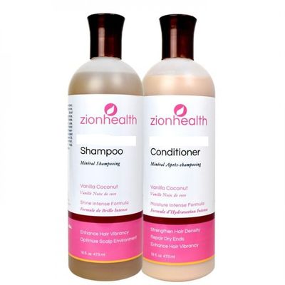 Adama Minerals Shampoo and Conditioner Set 16 oz Vanilla Cocnut
