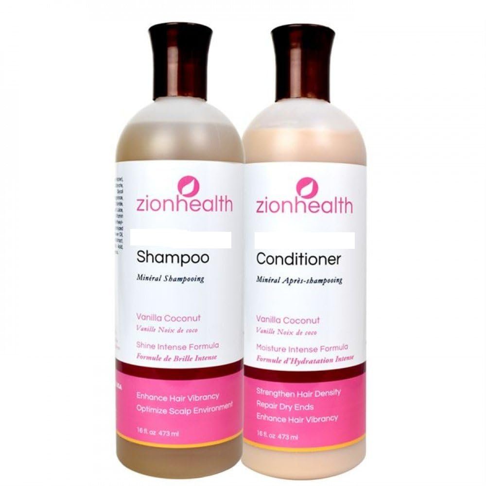 Adama Minerals Shampoo and Conditioner Set 16 oz Vanilla Cocnut