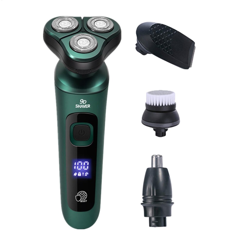 Beard Shavers for Men - Floating Head Wet and Dry Shaver, Digital Display Beard Shaver LCD Display, Full Body Washable Multifunctional Shaver, Rechargeable Cordless Trimmer for Efficient Grooming