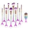 10Pcs Mermaid Style Makeup Brush Set A view 1