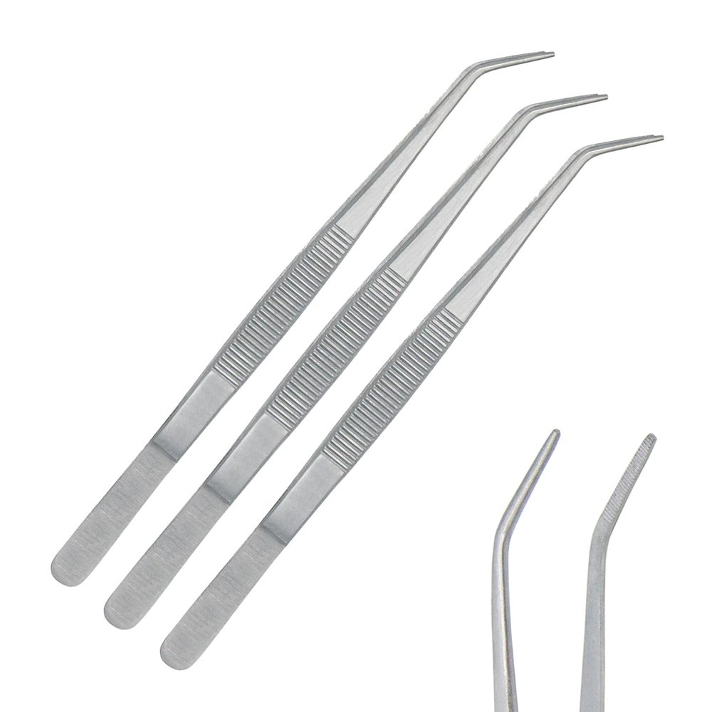 College Cotton Miriam Tweezer Self Locking Pliers Forceps Dental Surgical tools Stainless steel (3 College Tweezer)