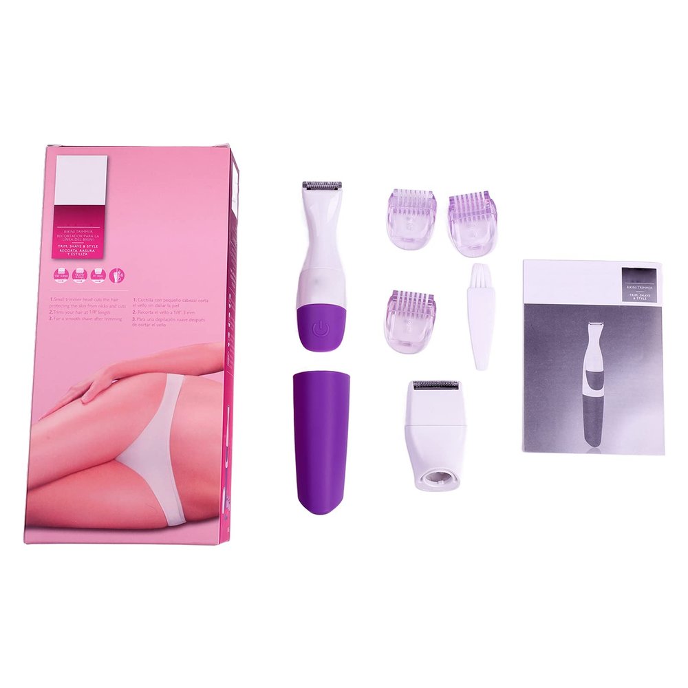 2 in 1 Women Epilator Hair Removal with Wet & Dry, Cordless, Flexible Head, Bikini Trimmer, Gentle Hair Removal for Lip, Armpit, Back, Arm, Bikini Line and Leg