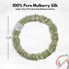 100% Pure Mulberry Silk Super Ultra Thin Scrunchie for Women & Girls  Handmade in USA  22 Momme 6A Grade Silk Hair Tie  Feather-Light & Gentle  Prevents Breakage & Creases  Perfect for Fine Hair & Sleek Styles (Lint) view 2
