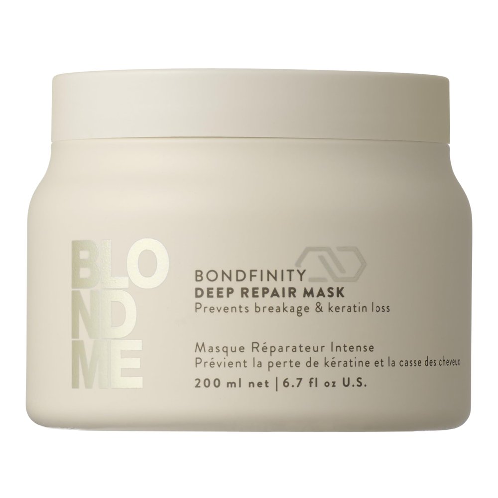 BlondMe Bondfinity Deep Repair Mask for Blonde Hair, 6.7 Fl Oz | Intensive Hair Treatment | Strengthens, Repairs, & Prevents Breakage | For Blonde, Lightened, & Grey Hair