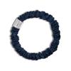 100% Pure Mulberry Silk Super Ultra Thin Scrunchie for Women & Girls  Handmade in USA  22 Momme 6A Grade Silk Hair Tie  Feather-Light & Gentle  Prevents Breakage & Creases  Perfect for Fine Hair & Sleek Styles (Navy Blue) view 1
