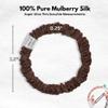 100% Pure Mulberry Silk Super Ultra Thin Scrunchie for Women & Girls  Handmade in USA  22 Momme 6A Grade Silk Hair Tie  Feather-Light & Gentle  Prevents Breakage & Creases  Perfect for Fine Hair & Sleek Styles (Latte) view 2