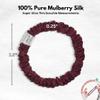 100% Pure Mulberry Silk Super Ultra Thin Scrunchie for Women & Girls  Handmade in USA  22 Momme 6A Grade Silk Hair Tie  Feather-Light & Gentle  Prevents Breakage & Creases  Perfect for Fine Hair & Sleek Styles (Plum) view 2