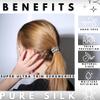 100% Pure Mulberry Silk Super Ultra Thin Scrunchie for Women & Girls  Handmade in USA  22 Momme 6A Grade Silk Hair Tie  Feather-Light & Gentle  Prevents Breakage & Creases  Perfect for Fine Hair & Sleek Styles (Silver) view 3