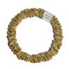 100% Pure Mulberry Silk Super Ultra Thin Scrunchie for Women & Girls  Handmade in USA  22 Momme 6A Grade Silk Hair Tie  Feather-Light & Gentle  Prevents Breakage & Creases  Perfect for Fine Hair & Sleek Styles (Gold) view 1