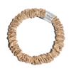 100% Pure Mulberry Silk Super Ultra Thin Scrunchie for Women & Girls  Handmade in USA  22 Momme 6A Grade Silk Hair Tie  Feather-Light & Gentle  Prevents Breakage & Creases  Perfect for Fine Hair & Sleek Styles (Peach) view 1